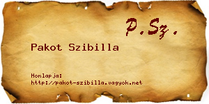 Pakot Szibilla névjegykártya